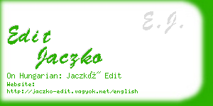 edit jaczko business card